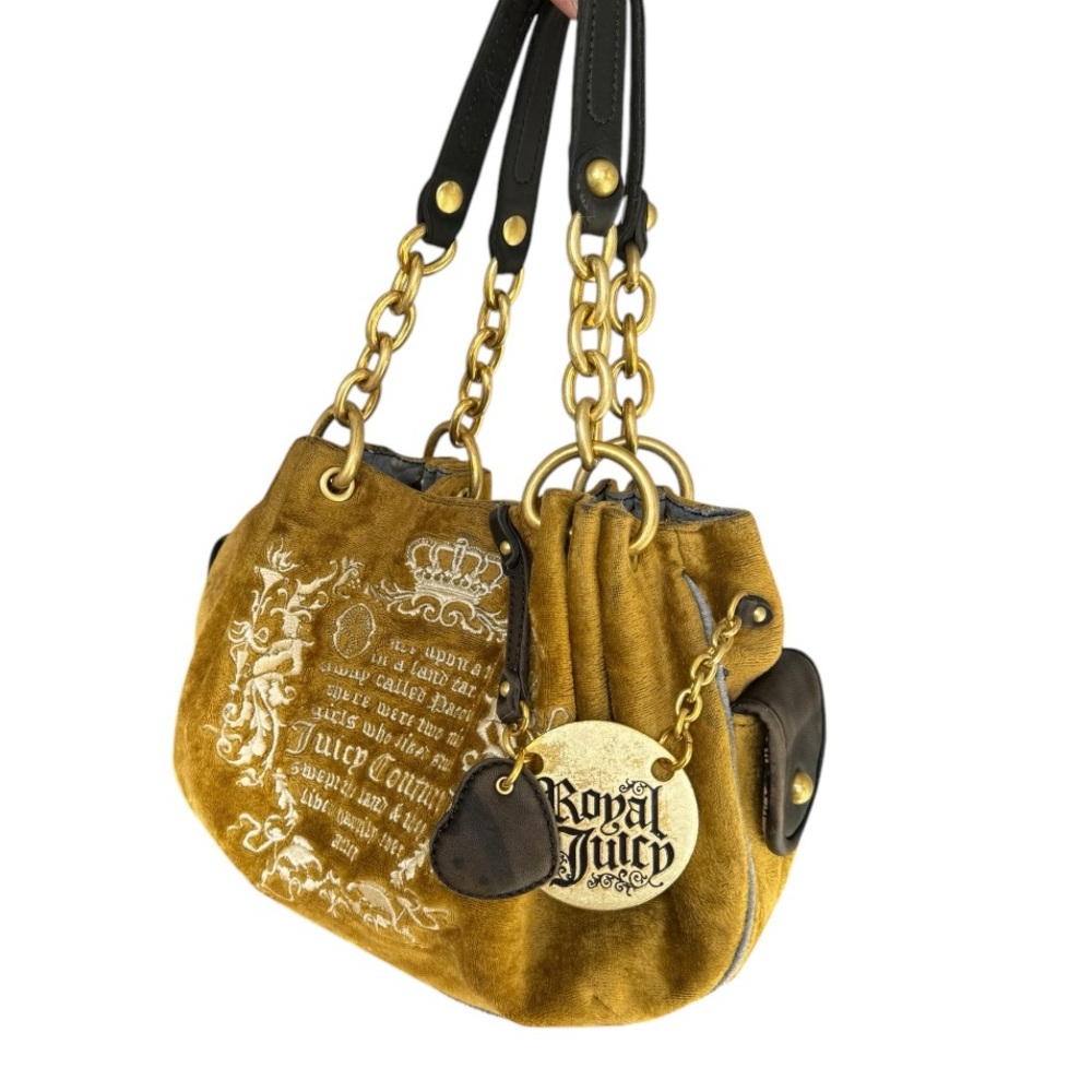 2002 Juicy Couture Once Upon a Time Velour Chain Bag